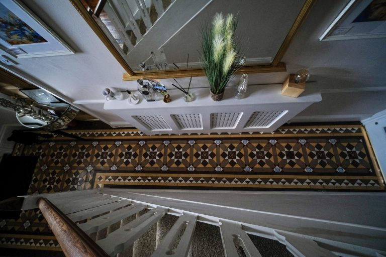 Hallway floor at Cannara Guesthouse, Barnards Green, Malvern, Worcestershire